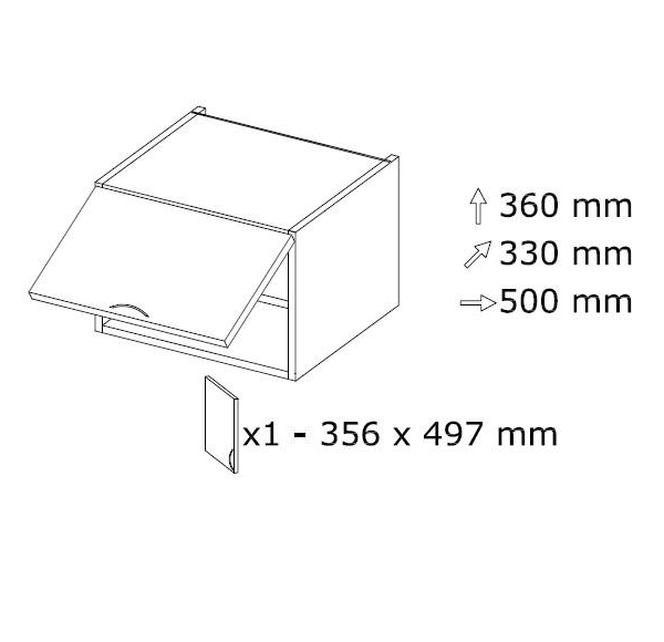 Seinäkaappi NO 5 HK L 500 x K 360 Seinäkaappi NO 5 HK L 500 x K 360